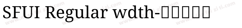 SFUI Regular wdth字体转换